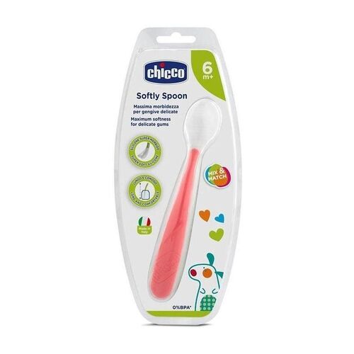 قاشق تمام سلیکون تک نارنجی چیکو Chicco