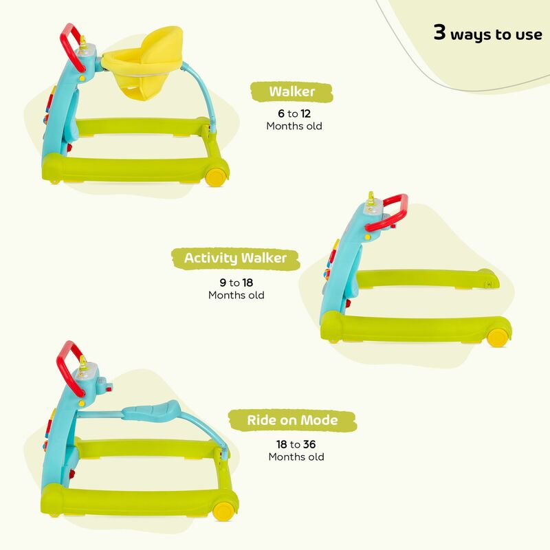 واکر روروئک کودک جیکل مدل Jikel Step 3‑in‑1 gallery1