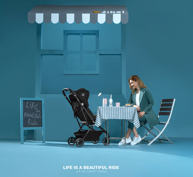 ست کالسکه و کریر جیکل مدل Life + Pluto رنگ مشکی gallery8