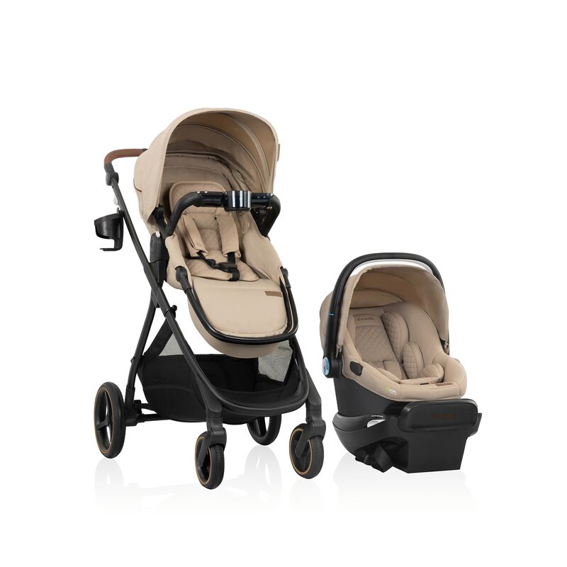 ست کالسکه و کریر Evenflo Shyft Intuiti+ Travel System مدل Revolve180 LiteMax NXT رنگ کرم gallery0