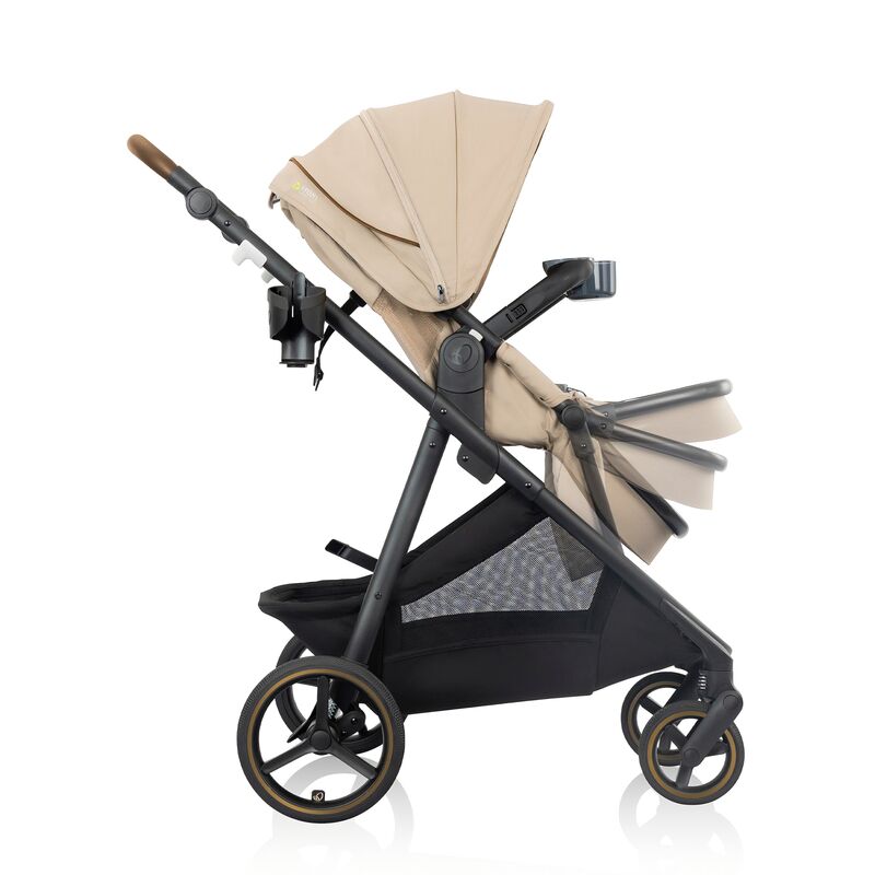 ست کالسکه و کریر Evenflo Shyft Intuiti+ Travel System مدل Revolve180 LiteMax NXT رنگ کرم gallery3