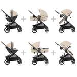 ست کالسکه و کریر Evenflo Shyft Intuiti+ Travel System مدل Revolve180 LiteMax NXT رنگ کرم thumb 2