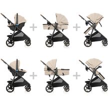ست کالسکه و کریر Evenflo Shyft Intuiti+ Travel System مدل Revolve180 LiteMax NXT رنگ کرم gallery1