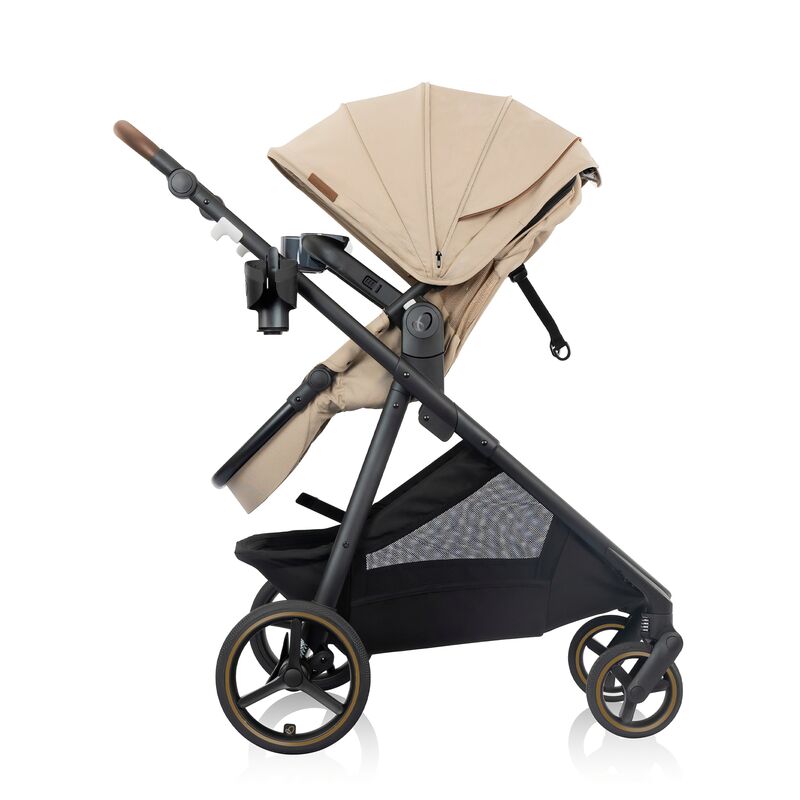 ست کالسکه و کریر Evenflo Shyft Intuiti+ Travel System مدل Revolve180 LiteMax NXT رنگ کرم gallery4