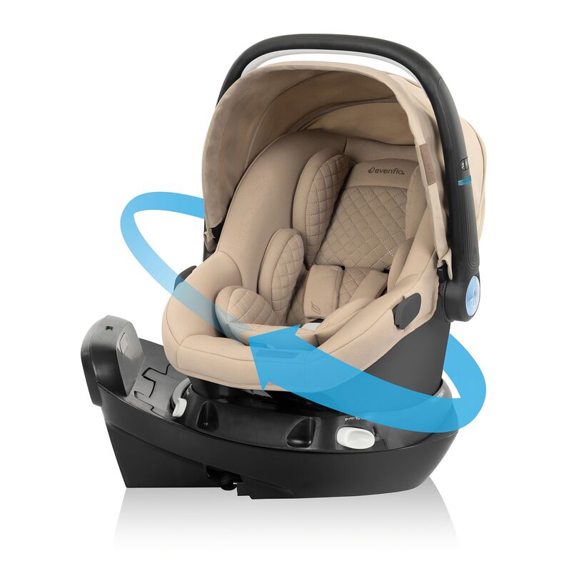 ست کالسکه و کریر Evenflo Shyft Intuiti+ Travel System مدل Revolve180 LiteMax NXT رنگ کرم gallery18