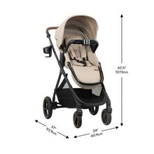 ست کالسکه و کریر Evenflo Shyft Intuiti+ Travel System مدل Revolve180 LiteMax NXT رنگ کرم gallery29