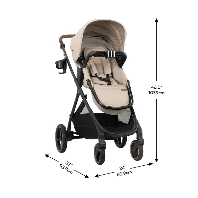 ست کالسکه و کریر Evenflo Shyft Intuiti+ Travel System مدل Revolve180 LiteMax NXT رنگ کرم gallery29