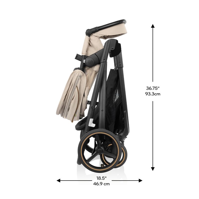 ست کالسکه و کریر Evenflo Shyft Intuiti+ Travel System مدل Revolve180 LiteMax NXT رنگ کرم gallery30