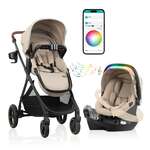 ست کالسکه و کریر Evenflo Shyft Intuiti+ Travel System مدل Revolve180 LiteMax NXT رنگ کرم thumb 1