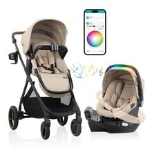 ست کالسکه و کریر Evenflo Shyft Intuiti+ Travel System مدل Revolve180 LiteMax NXT رنگ کرم gallery0