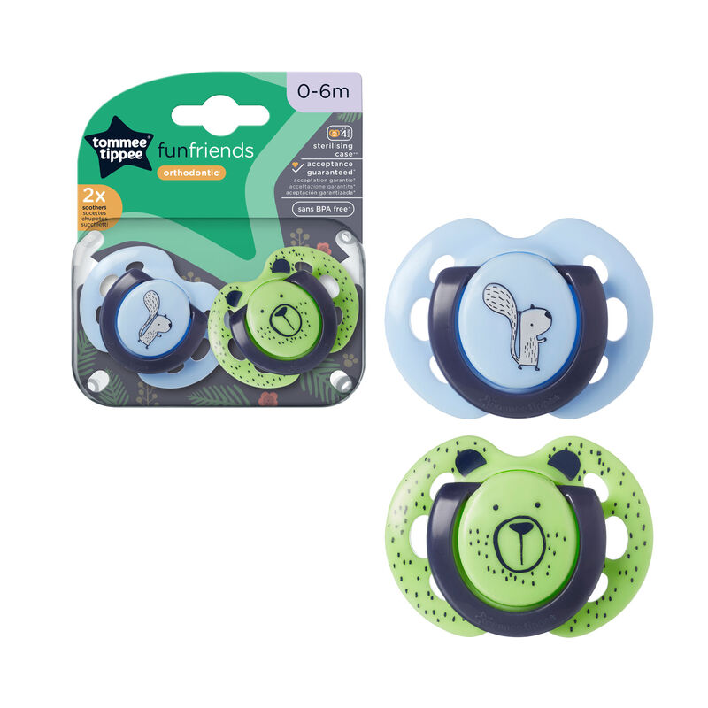 پستانک Tommee Tippee مدل fun friends بسته دو عددی M0-6 gallery0