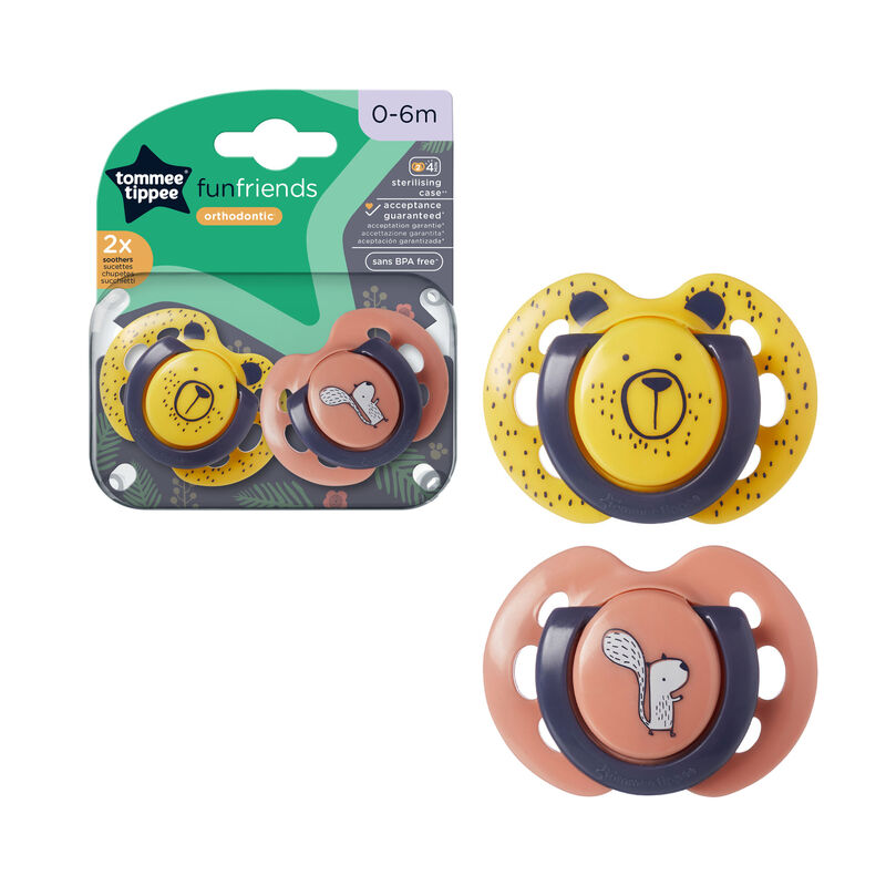پستانک Tommee Tippee مدل fun friends بسته دو عددی M0-6 gallery0