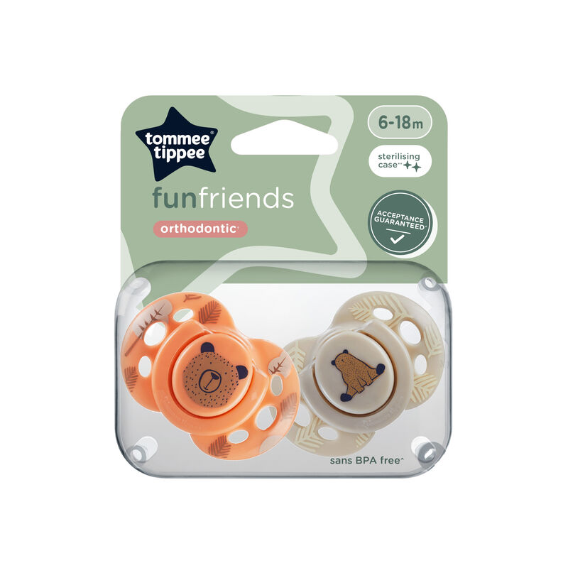 پستانک Tommee Tippee مدل fun friends بسته دو عددی M6-18 gallery0