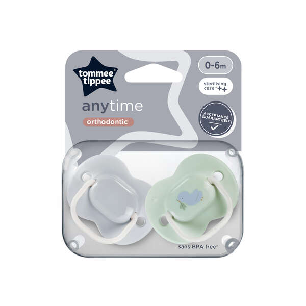 پستانک Tommee Tippee مدل any time بسته دو عددی M0-6