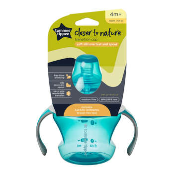 لیوان 4+ ماه نچرال دسته دار 150 میل آبی تامی تیپی Tommee Tippee