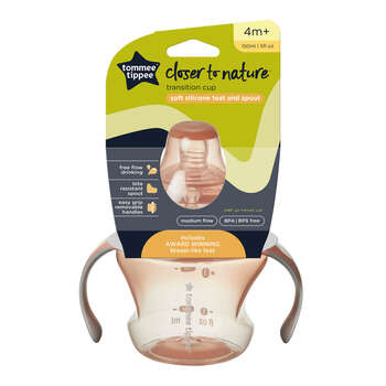لیوان 4+ ماه نچرال دسته دار 150 میل قرمز تامی تیپی Tommee Tippee
