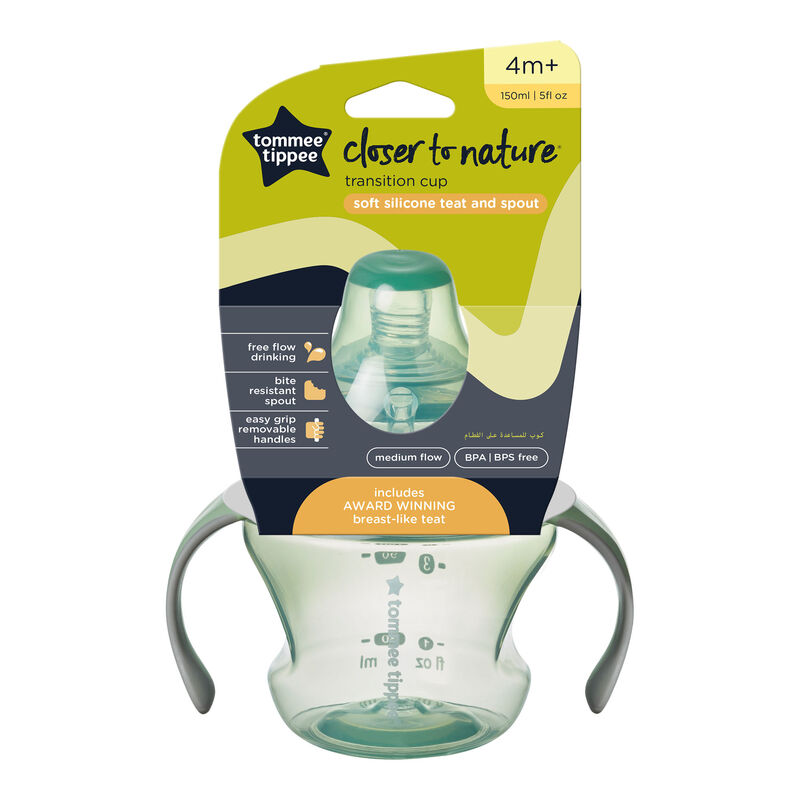 لیوان 4+ ماه نچرال دسته دار 150 میل سبز تامی تیپی Tommee Tippee gallery0