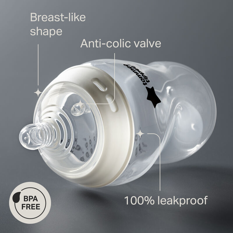 شیشه شیر 150 میل Natural Start طلقی تامی تیپی Tommee Tippee gallery1