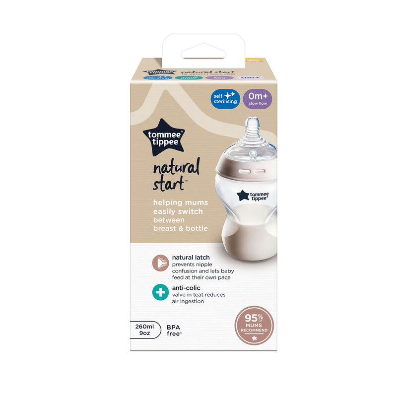 شیشه شیر 260 میل Natural Start طلقی تامی تیپی Tommee Tippee gallery0