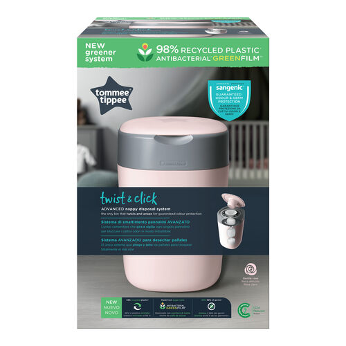 سطل پوشک تامی تیپی Twist & Click صورتی (همراه با یک عدد کاست) Tommee Tippee
