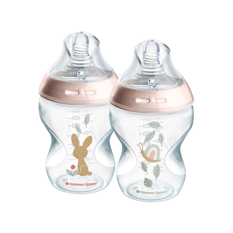 شیشه شیر 260 میل طرح دار صورتی Natural Start تامی تیپی Tommee Tippee پک 2 عددی gallery0