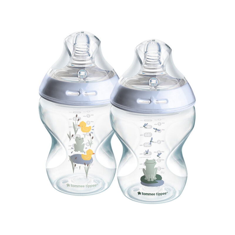 شیشه شیر 260 میل طرح دار آبی Natural Start تامی تیپی Tommee Tippee پک 2 عددی gallery0