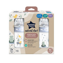شیشه شیر 260 میل طرح دار آبی Natural Start تامی تیپی Tommee Tippee پک 2 عددی gallery0