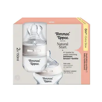 شیشه شیر 150 میل Natural Start تامی تیپی Tommee Tippee پک 2 عددی