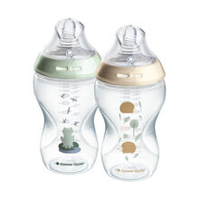 شیشه شیر 340 میل طرح دار Natural Start تامی تیپی Tommee Tippee پک 2 عددی gallery0