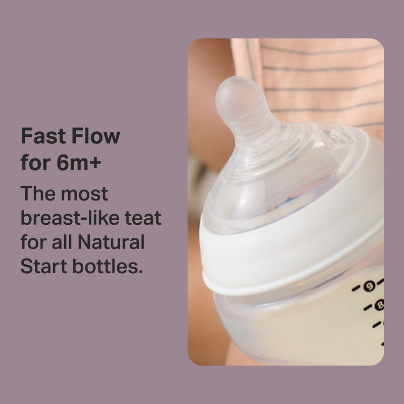 سرشیشه تامی تیپی +6m مدل Natural Start Fast Flow پک 2 عددی Tommee Tippee gallery1