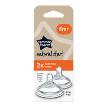 سرشیشه تامی تیپی +6m مدل Natural Start Fast Flow پک 2 عددی Tommee Tippee gallery0
